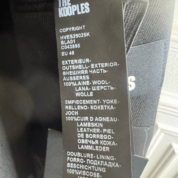 Black Blazer with Lamb Leather Accents - Picture 13 of 17